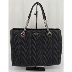 Kate Spade Briar Lane Quilted Meena Satchel Tote Handbag Black